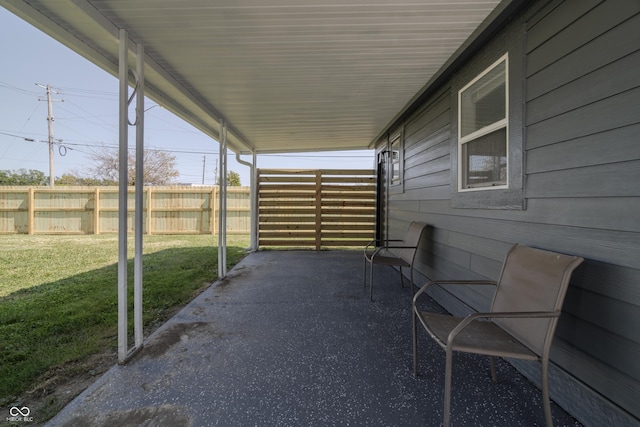 view of patio / terrace with fence