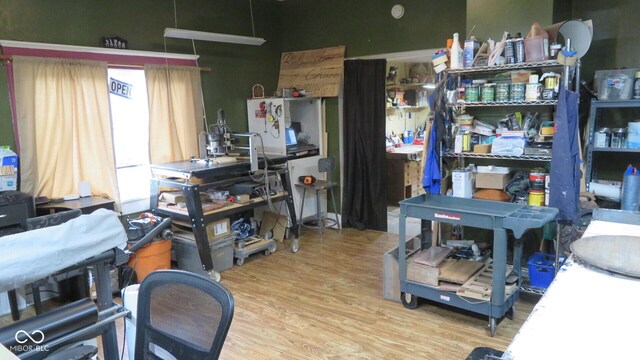 114 N Grant Ave, Crawfordsville, IN 47933 - interior space featuring wood finished floors