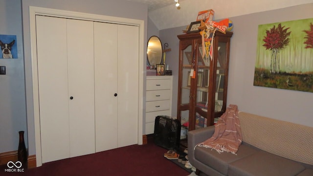 114 N Grant Ave, Crawfordsville, IN 47933 - living area featuring dark carpet