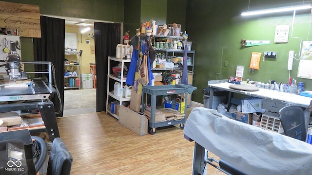 114 N Grant Ave, Crawfordsville, IN 47933 - misc room with wood finished floors