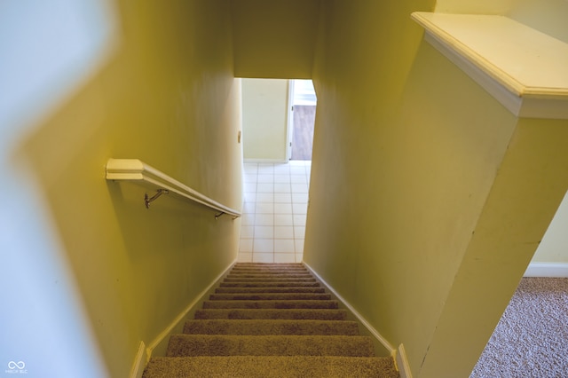 stairway with carpet