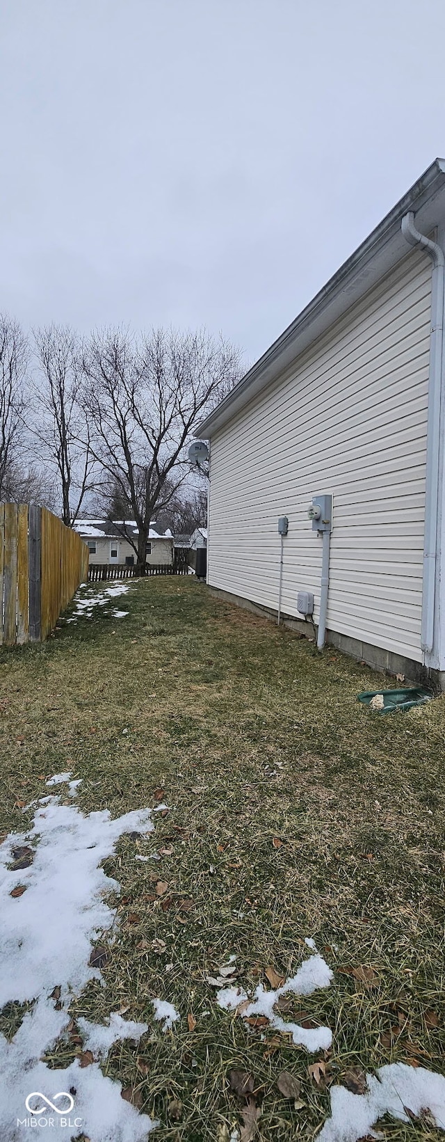 view of snowy yard