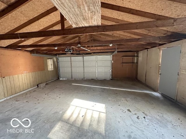 garage featuring wainscoting