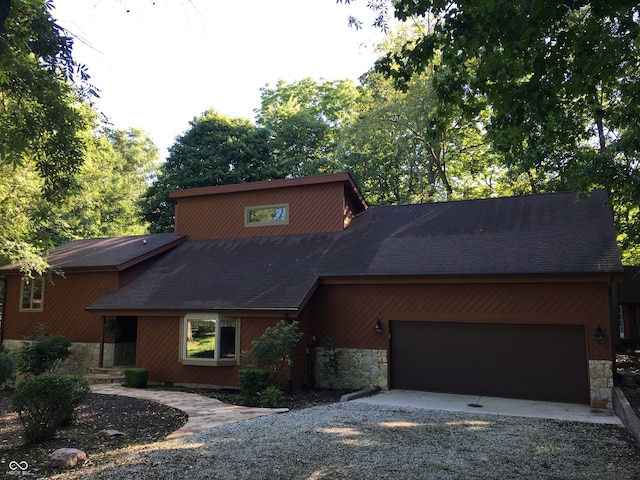 view of front of home featuring a garage