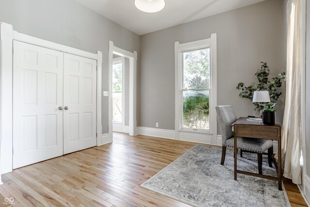 1715 Alabama St, Indianapolis, IN 46202 - office space featuring baseboards, wood finished floors, and plenty of natural light