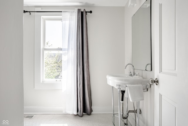 bathroom featuring tile patterned floors