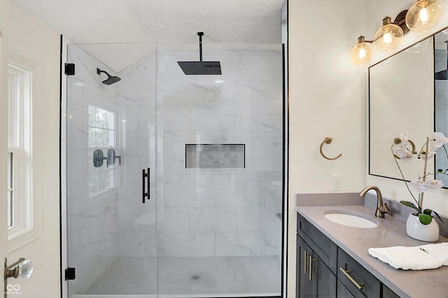 22 W 54th St, Indianapolis, IN 46208 - bathroom with a marble finish shower and vanity