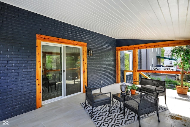 22 W 54th St, Indianapolis, IN 46208 - view of patio with an outdoor living space