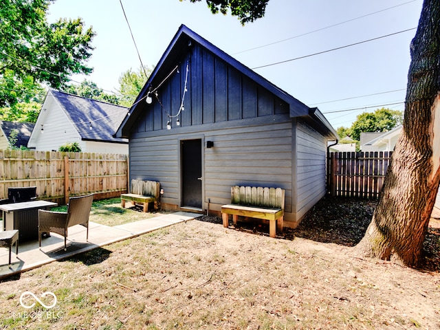 rear view of property with a patio area