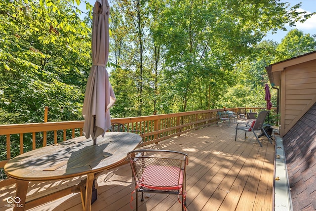 view of wooden terrace