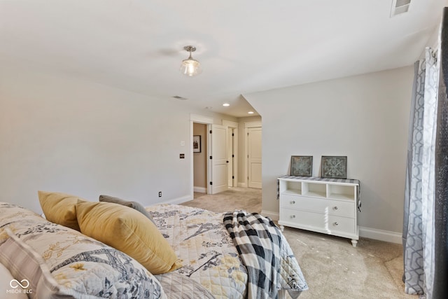 view of carpeted bedroom