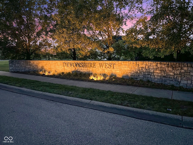 view of community sign