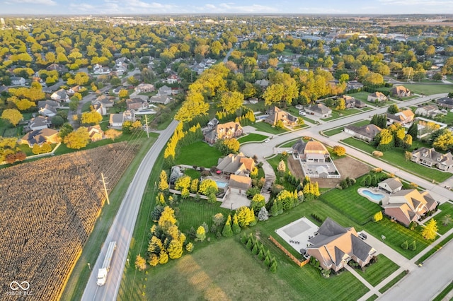 birds eye view of property featuring a residential view