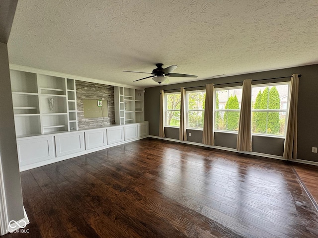 interior space with a healthy amount of sunlight and ceiling fan