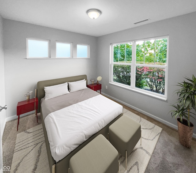 view of carpeted bedroom