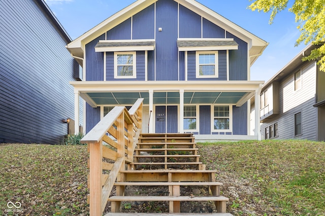 view of front facade featuring a porch