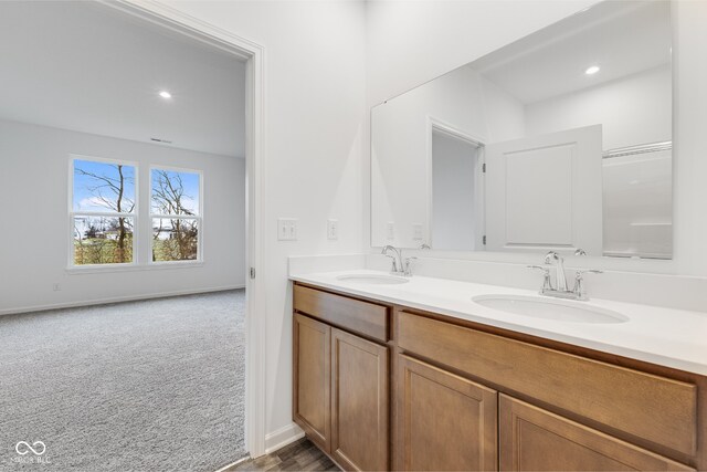 bathroom with vanity