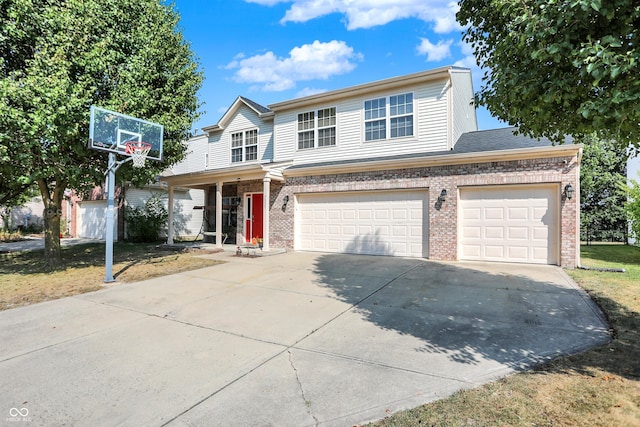 front facade featuring a garage