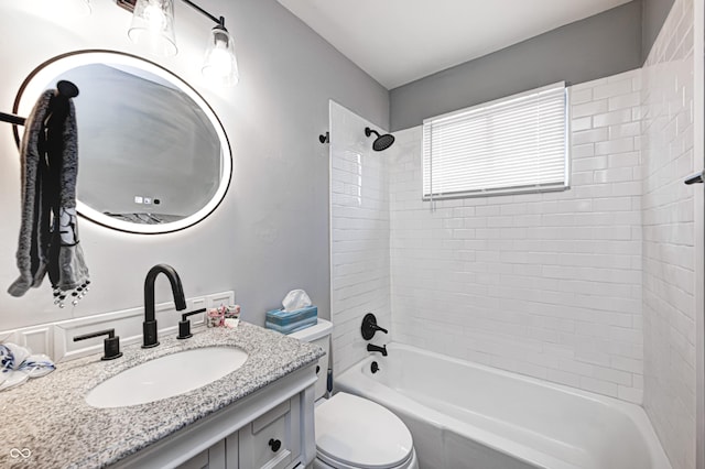 120 Hugo St, Indianapolis, IN 46229 - bathroom with vanity, bathing tub / shower combination, and toilet