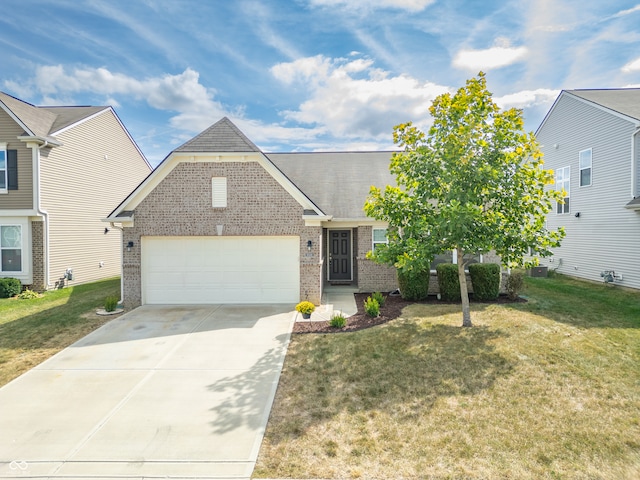 view of front of home featuring a front lawn and central air condition unit