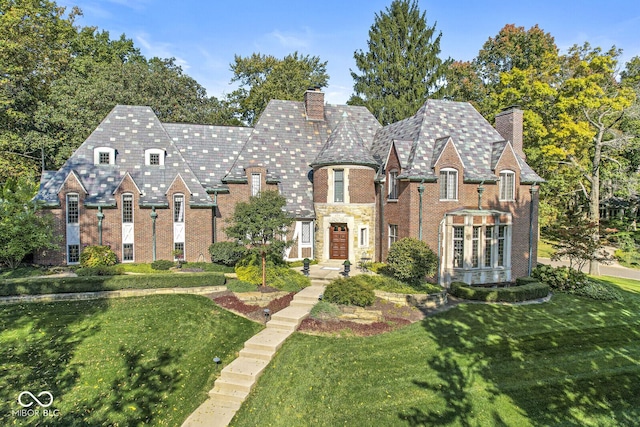 view of front of property with a front yard