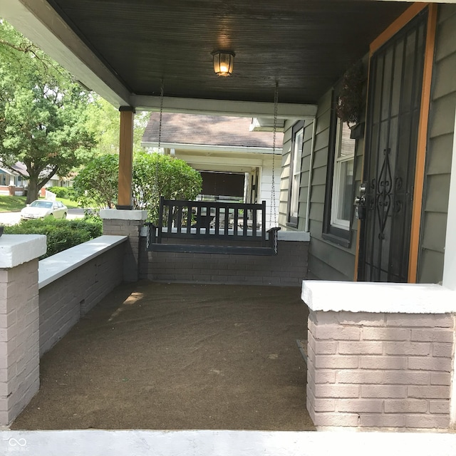 view of patio with a porch