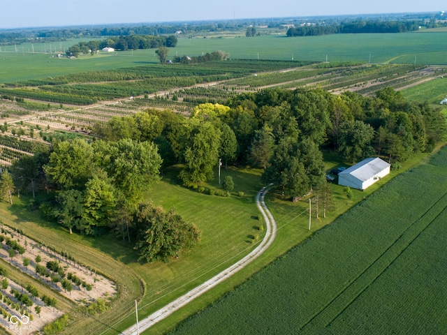 drone / aerial view featuring a rural view