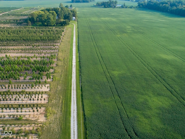 drone / aerial view with a rural view