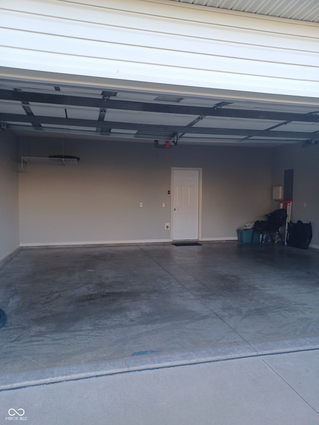 garage featuring electric panel