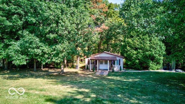 view of yard with a gazebo