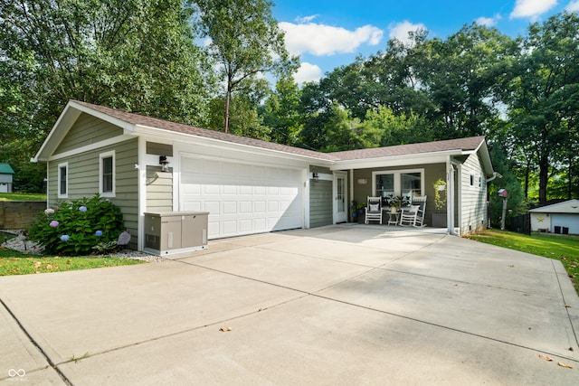 ranch-style house with a garage