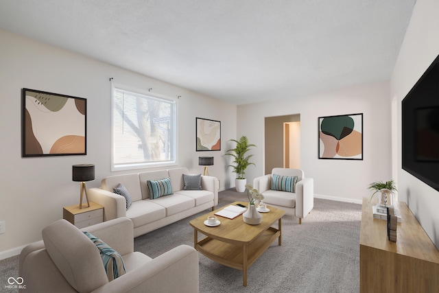 view of carpeted living room