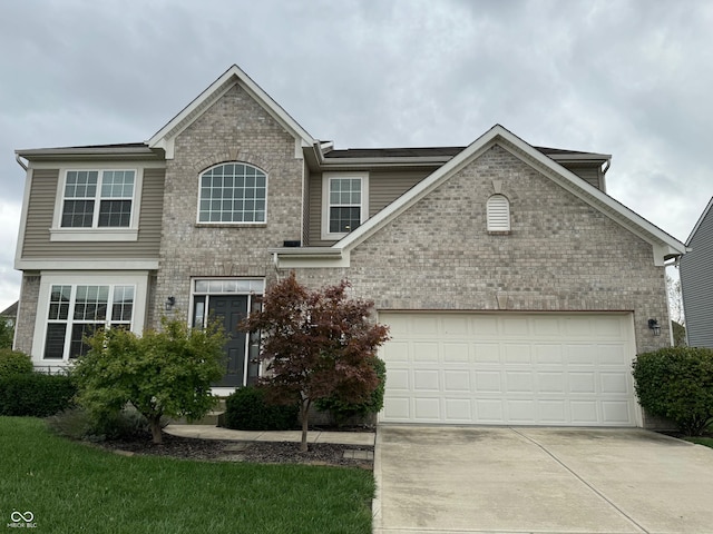 view of front facade featuring a garage