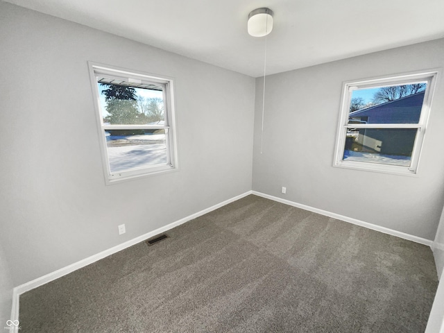 view of carpeted empty room