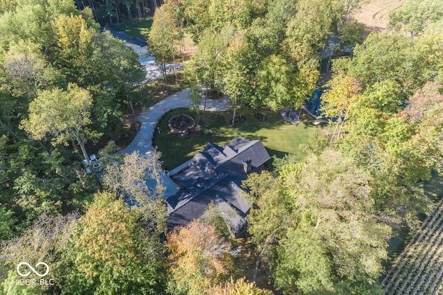 bird's eye view featuring a rural view