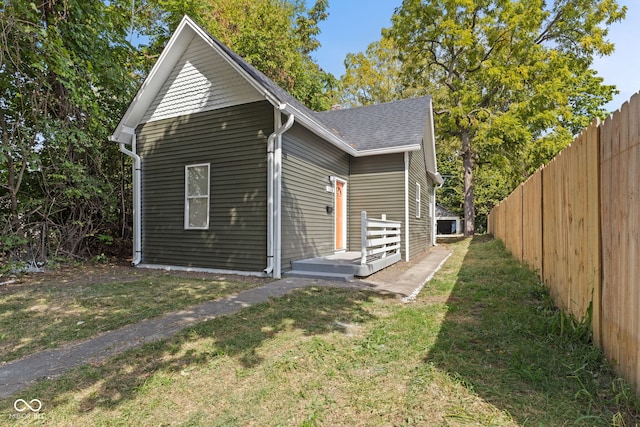 exterior space with a lawn