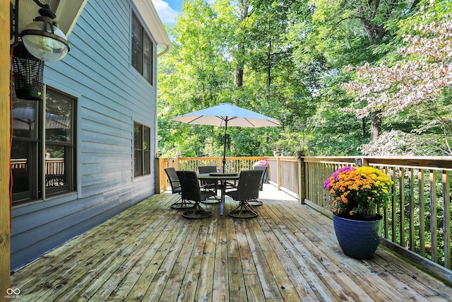 view of wooden terrace