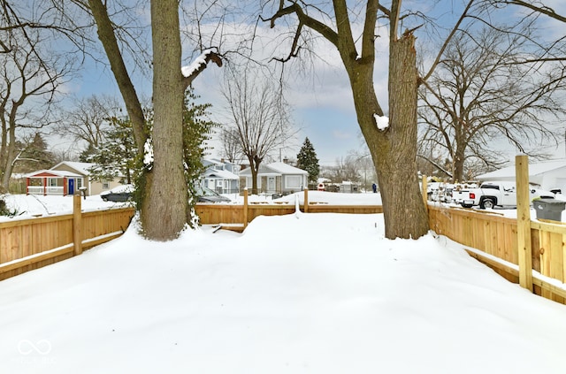 view of snowy yard