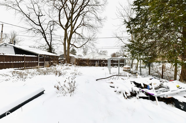 view of snowy yard