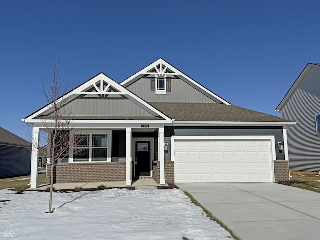 craftsman-style home featuring a garage