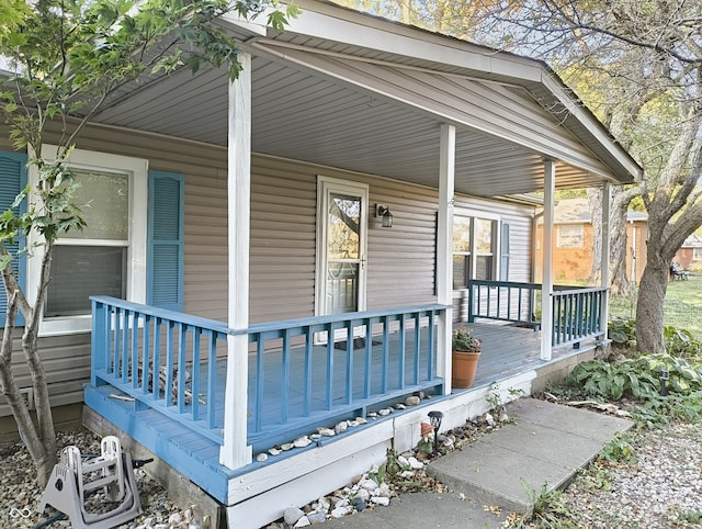 exterior space featuring a porch