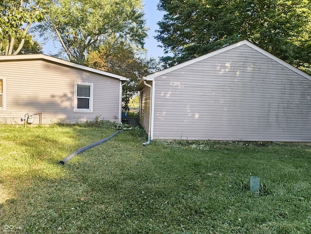 view of home's exterior featuring a lawn