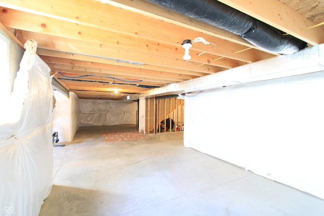 view of basement