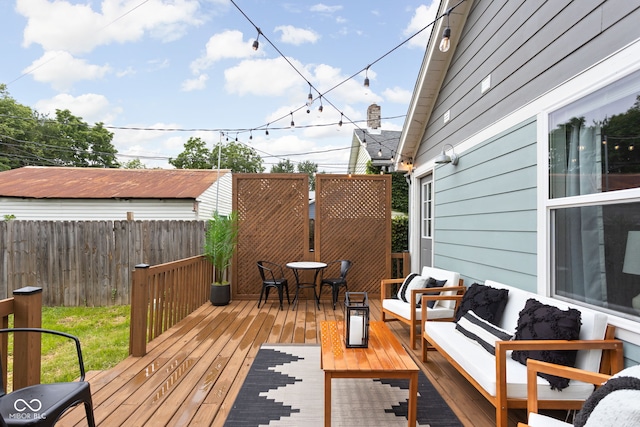 view of wooden deck