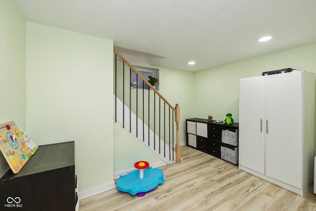 interior space with light hardwood / wood-style flooring