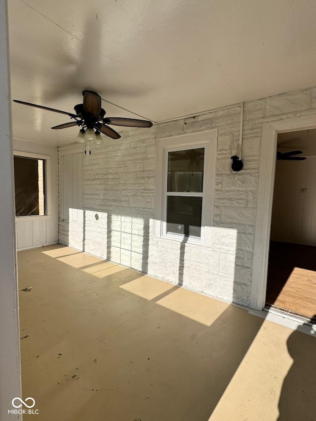 view of patio with ceiling fan