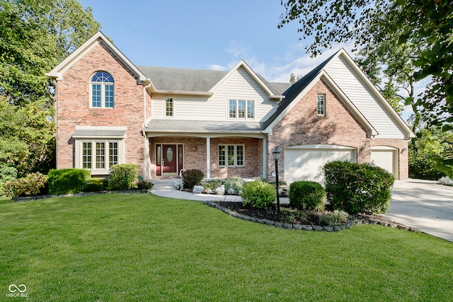 view of property featuring a front yard