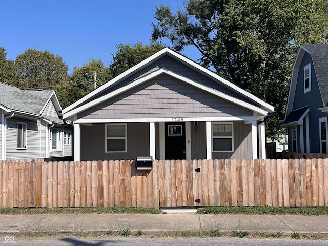 view of bungalow-style home