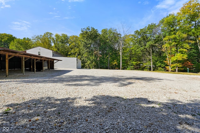 exterior space with an outdoor structure