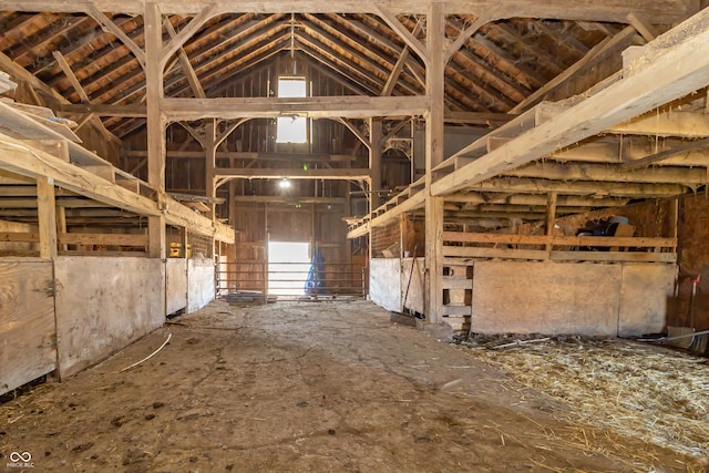 view of horse barn